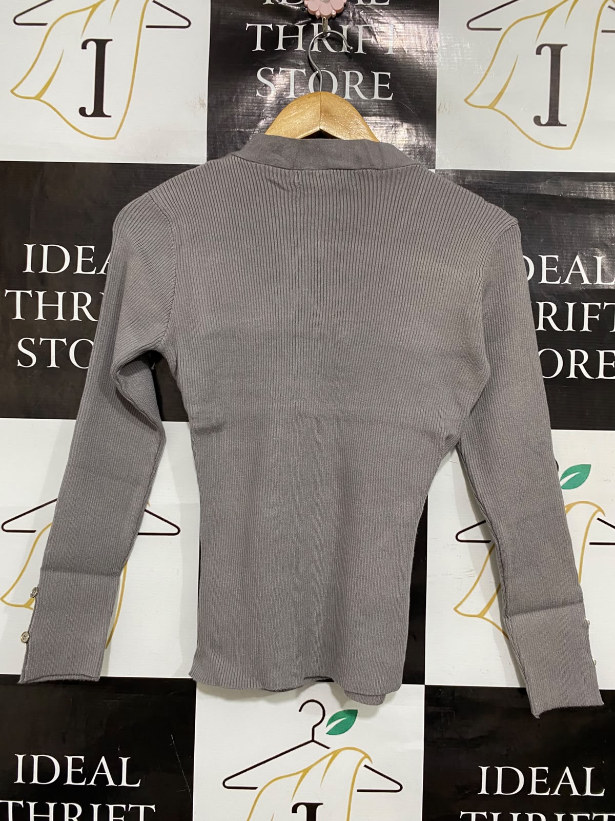 LNTUDER |S/M| BUST 15| A48| MAUVE ASYMMETRIC WRAP-FRONT RIBBED TECHNICAL UTILITY TOP
