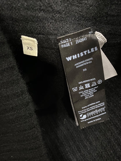 WHISTLES |M| BUST 17| A48| SOLID BLACK MOCK-NECK RAGLAN TECHNICAL UTILITY SWEATER DRESS