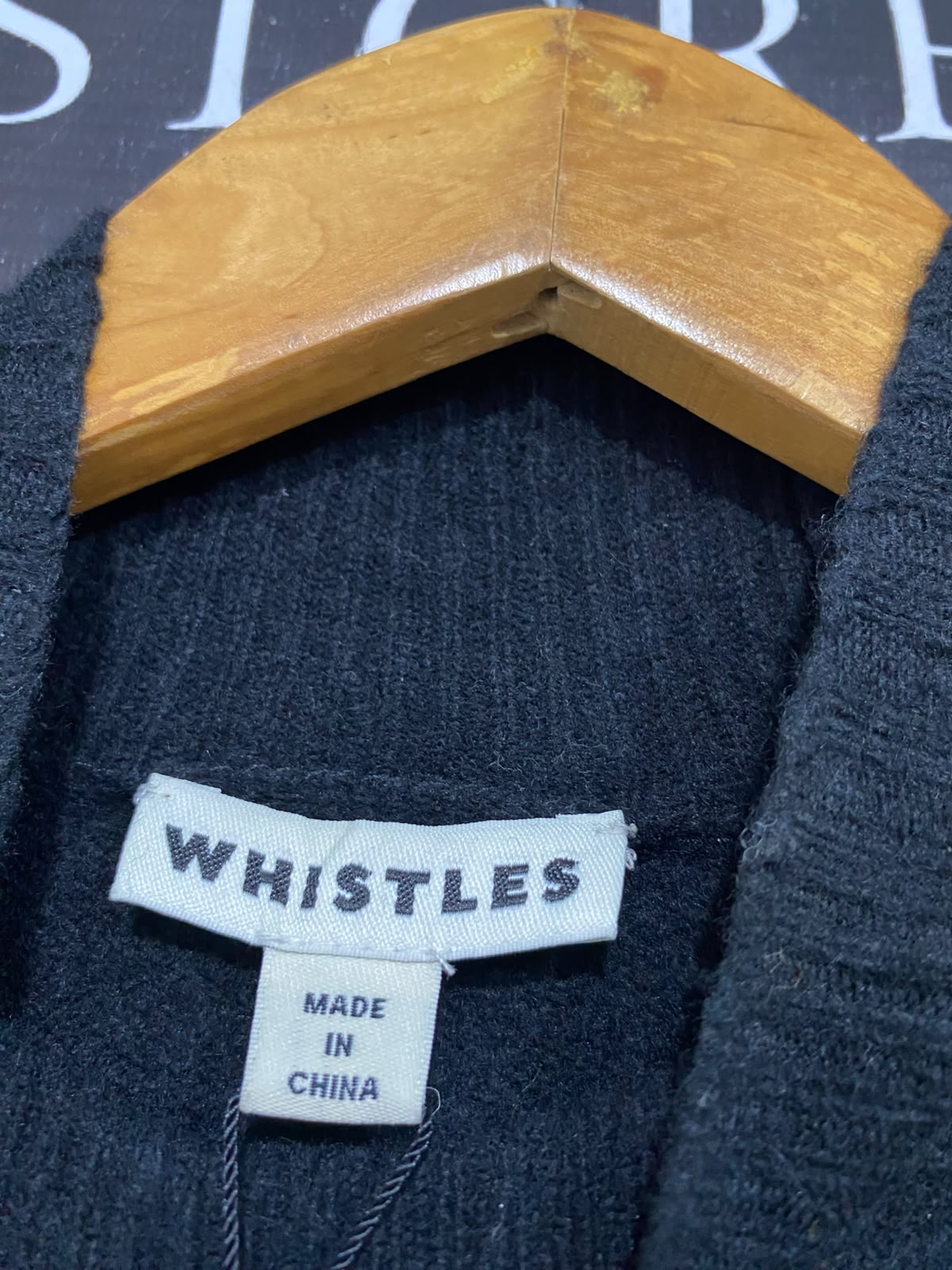 WHISTLES |M| BUST 17| A48| SOLID BLACK MOCK-NECK RAGLAN TECHNICAL UTILITY SWEATER DRESS