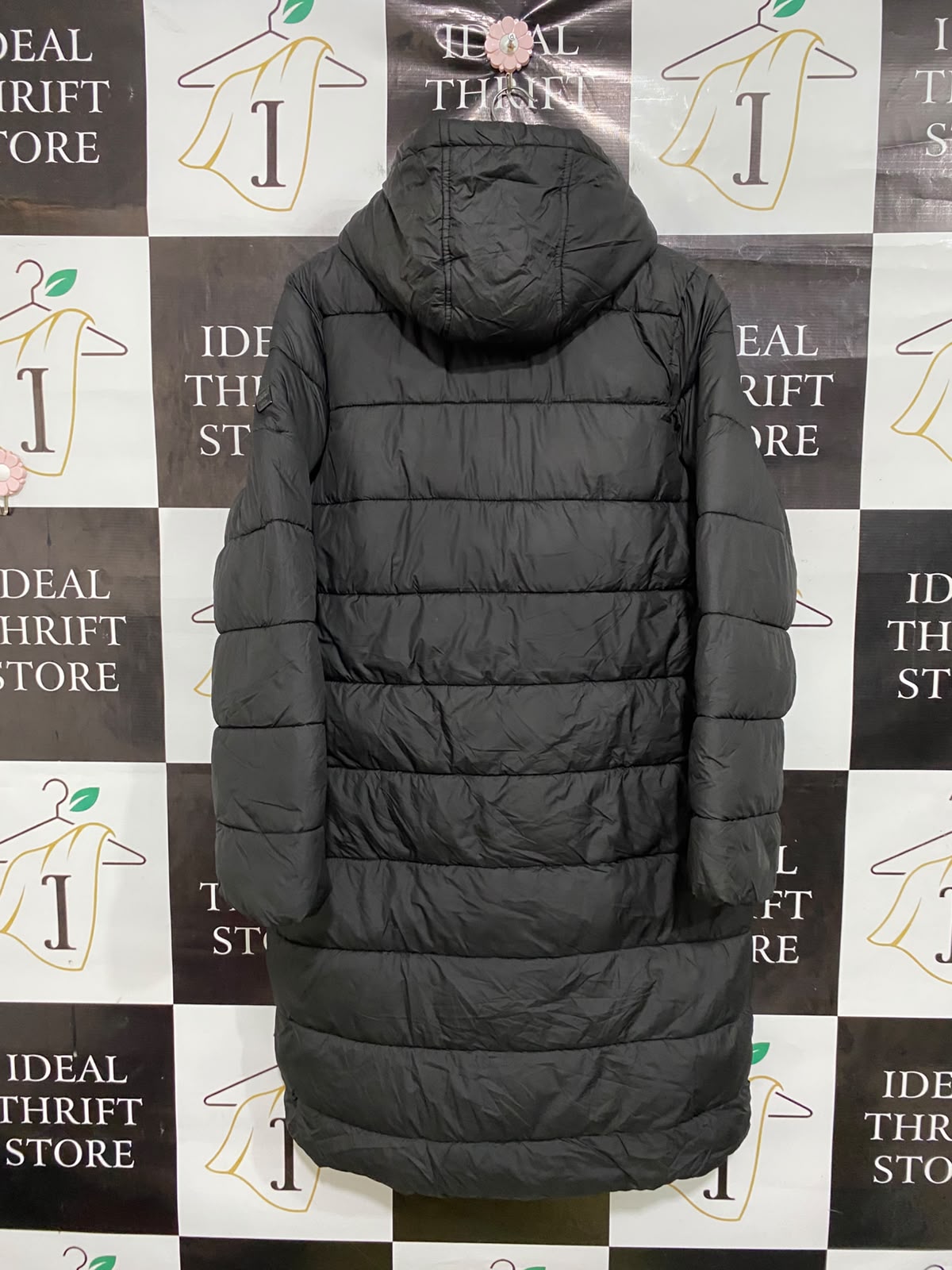REGATTA |M| BUST 22| A20| SOLID BLACK QUILTED HOODED LONG PUFFER TECHNICAL UTILITY COAT