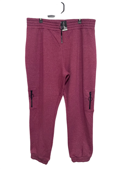 SELECT |XL| WAIST 38| A50| MAUVE HEATHERED TECHNICAL UTILITY JOGGERS WITH ZIP POCKETS