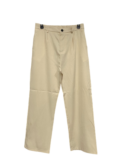 FASHION |M| WAIST 29| A50| BEIGE TAILORED WIDE-LEG TECHNICAL UTILITY TROUSERS