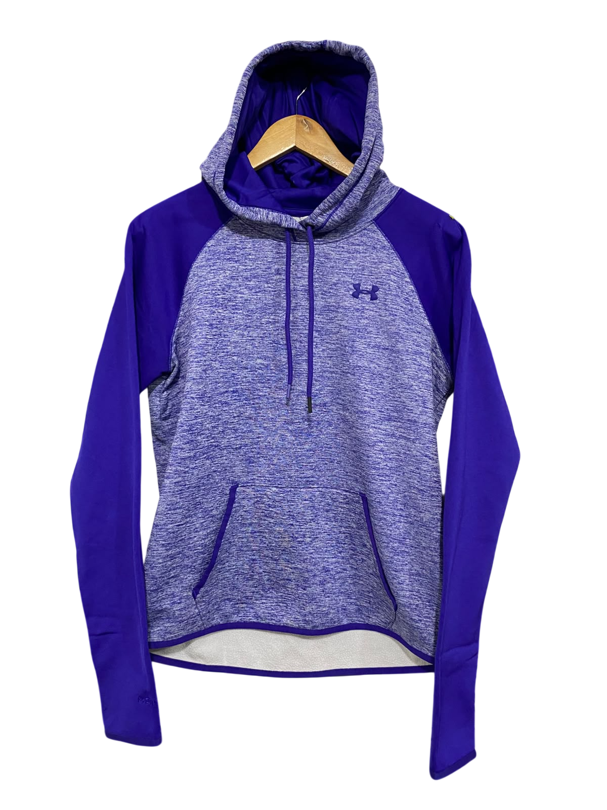 UNDER ARMOUR |M| BUST 21| A50| PURPLE AND HEATHERED VIOLET UNDER ARMOUR HOODED TECHNICAL UTILITY SWEATSHIRT