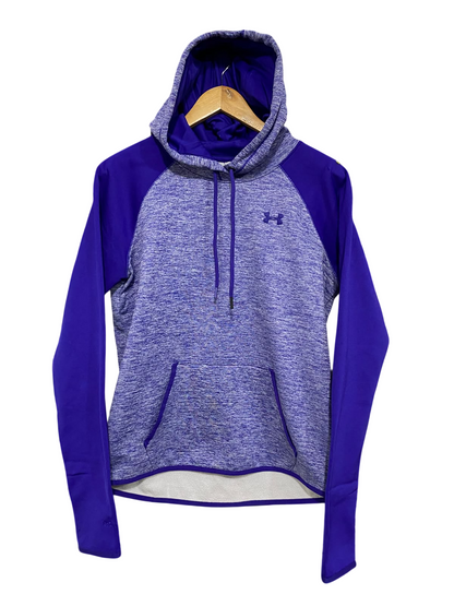 UNDER ARMOUR |M| BUST 21| A50| PURPLE AND HEATHERED VIOLET UNDER ARMOUR HOODED TECHNICAL UTILITY SWEATSHIRT