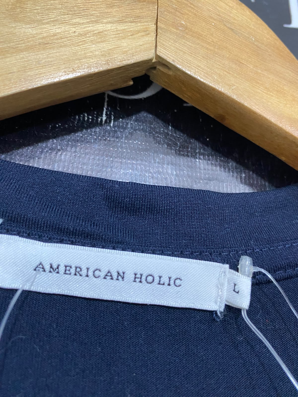 AMERICAN HOLIC |L| BUST 25| A51| NAVY OPEN-FRONT LONG-LINE TECHNICAL UTILITY CARDIGAN