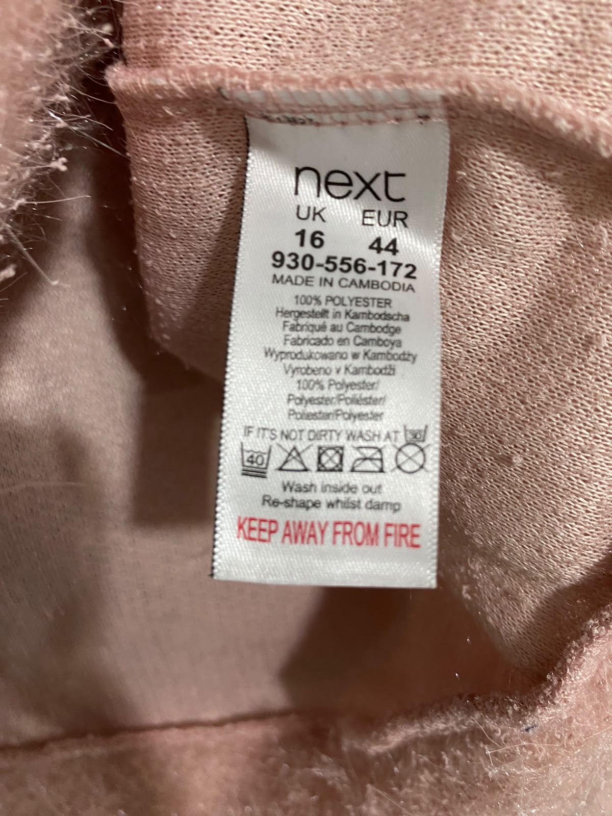 NEXT |L| BUST 21| A50| BLUSH PINK FLUFFY TEXTURED CREWNECK TECHNICAL UTILITY SWEATER