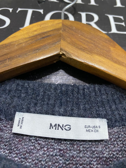 MNG |S| BUST 22| A50| CHARCOAL GREY MANGO ARGYLE-PATTERNED TECHNICAL UTILITY SWEATER