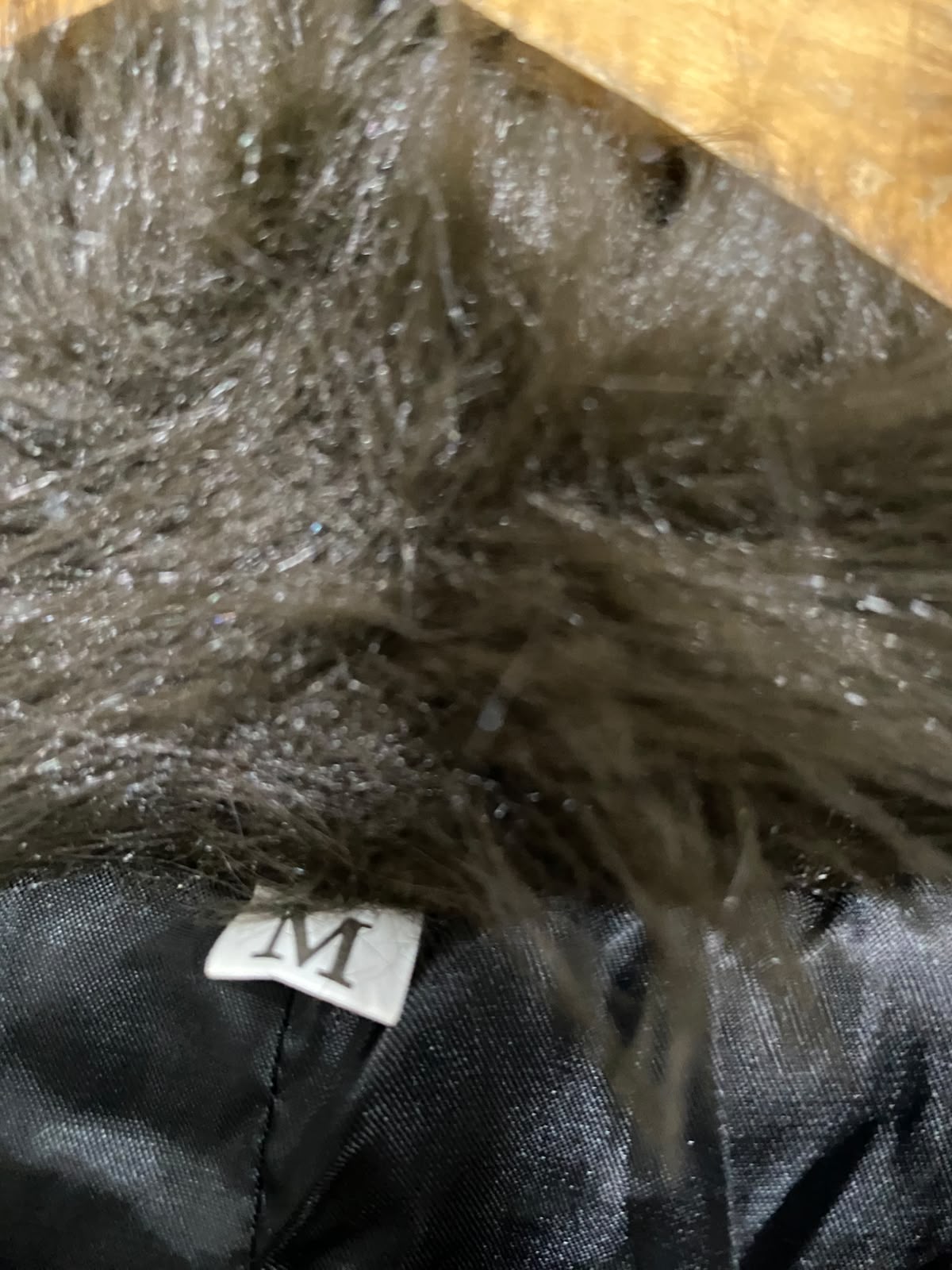 |M| BUST 23| A50| DARK BROWN SHAGGY FAUX FUR TECHNICAL UTILITY COAT