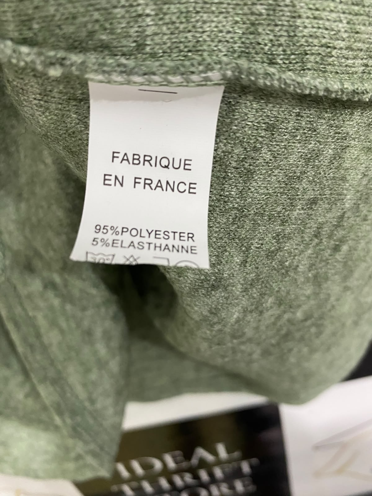 FABRIQUE EN FRANCE |M| A50| SAGE GREEN HEATHERED BUTTON-UP CARDIGAN AND WIDE-LEG PANTS TECHNICAL UTILITY SET
