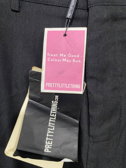 PRETTYLITTLE THING |M| WAIST 28| A50| BLACK WIDE-LEG CARGO PANTS WITH FLAP POCKETS