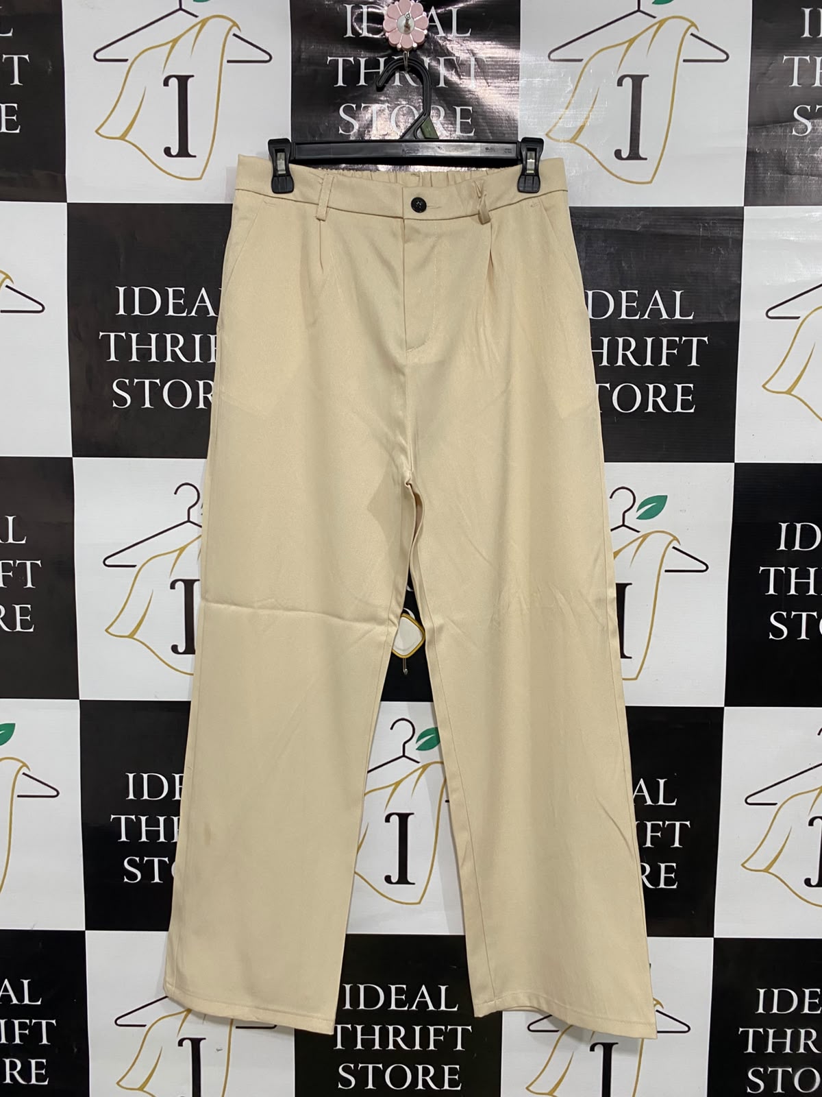 FASHION |M| WAIST 29| A50| BEIGE TAILORED WIDE-LEG TECHNICAL UTILITY TROUSERS