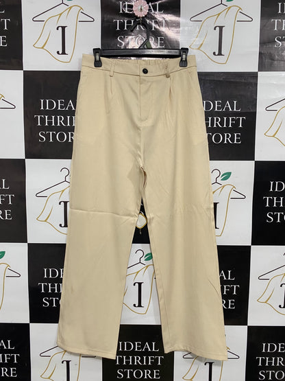 FASHION |M| WAIST 29| A50| BEIGE TAILORED WIDE-LEG TECHNICAL UTILITY TROUSERS