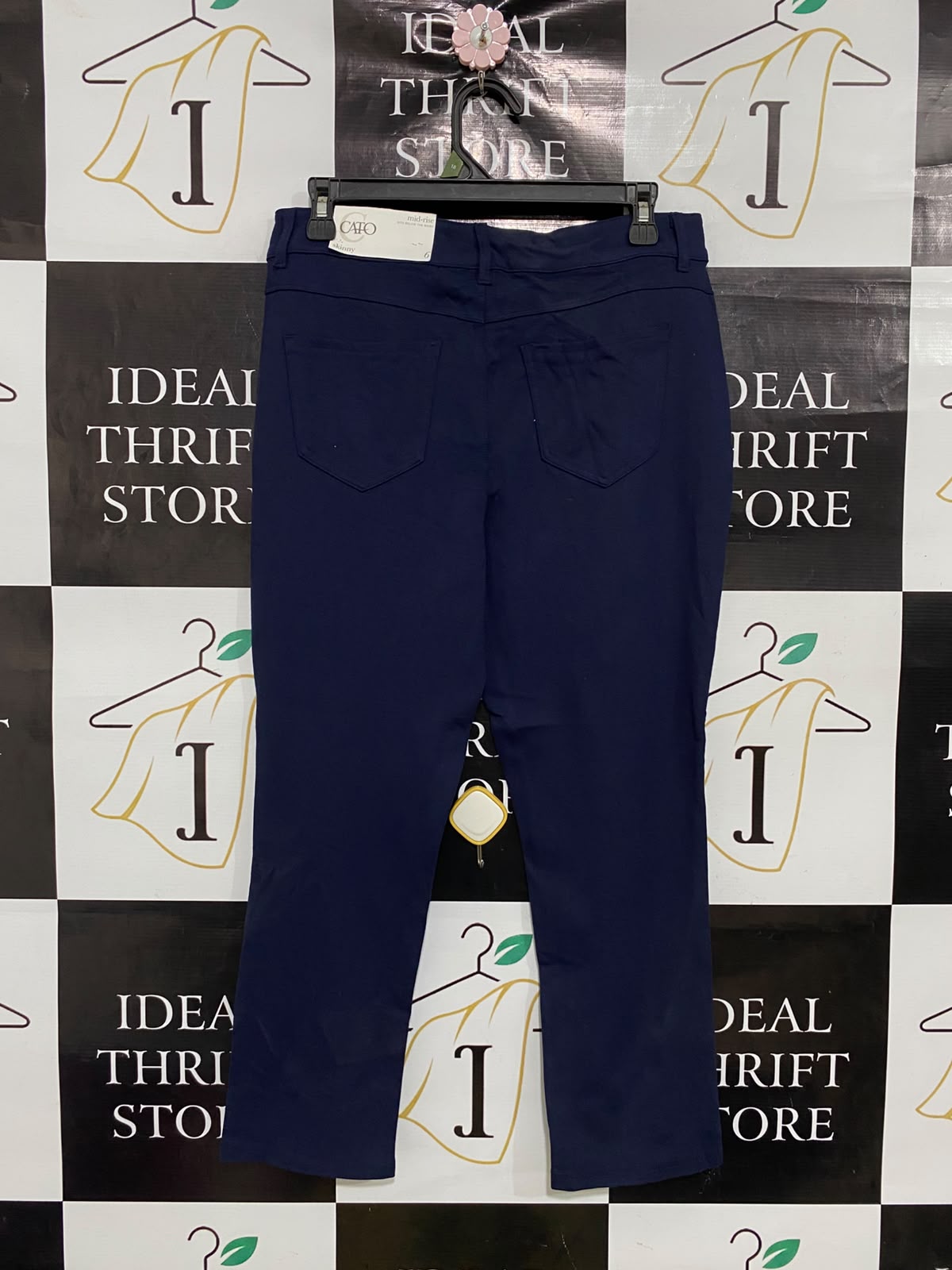 CATO |L| WAIST 31| A50| NAVY BLUE TECHNICAL UTILITY STRETCH TROUSERS