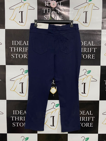 CATO |L| WAIST 31| A50| NAVY BLUE TECHNICAL UTILITY STRETCH TROUSERS