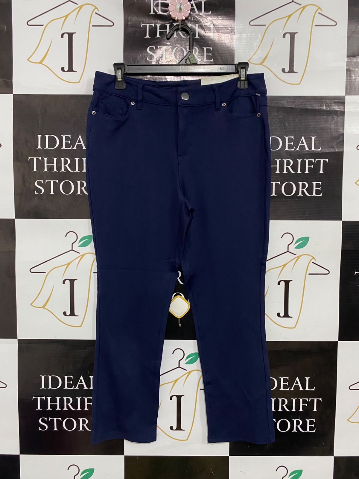 CATO |L| WAIST 31| A50| NAVY BLUE TECHNICAL UTILITY STRETCH TROUSERS