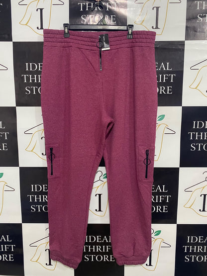SELECT |XL| WAIST 38| A50| MAUVE HEATHERED TECHNICAL UTILITY JOGGERS WITH ZIP POCKETS