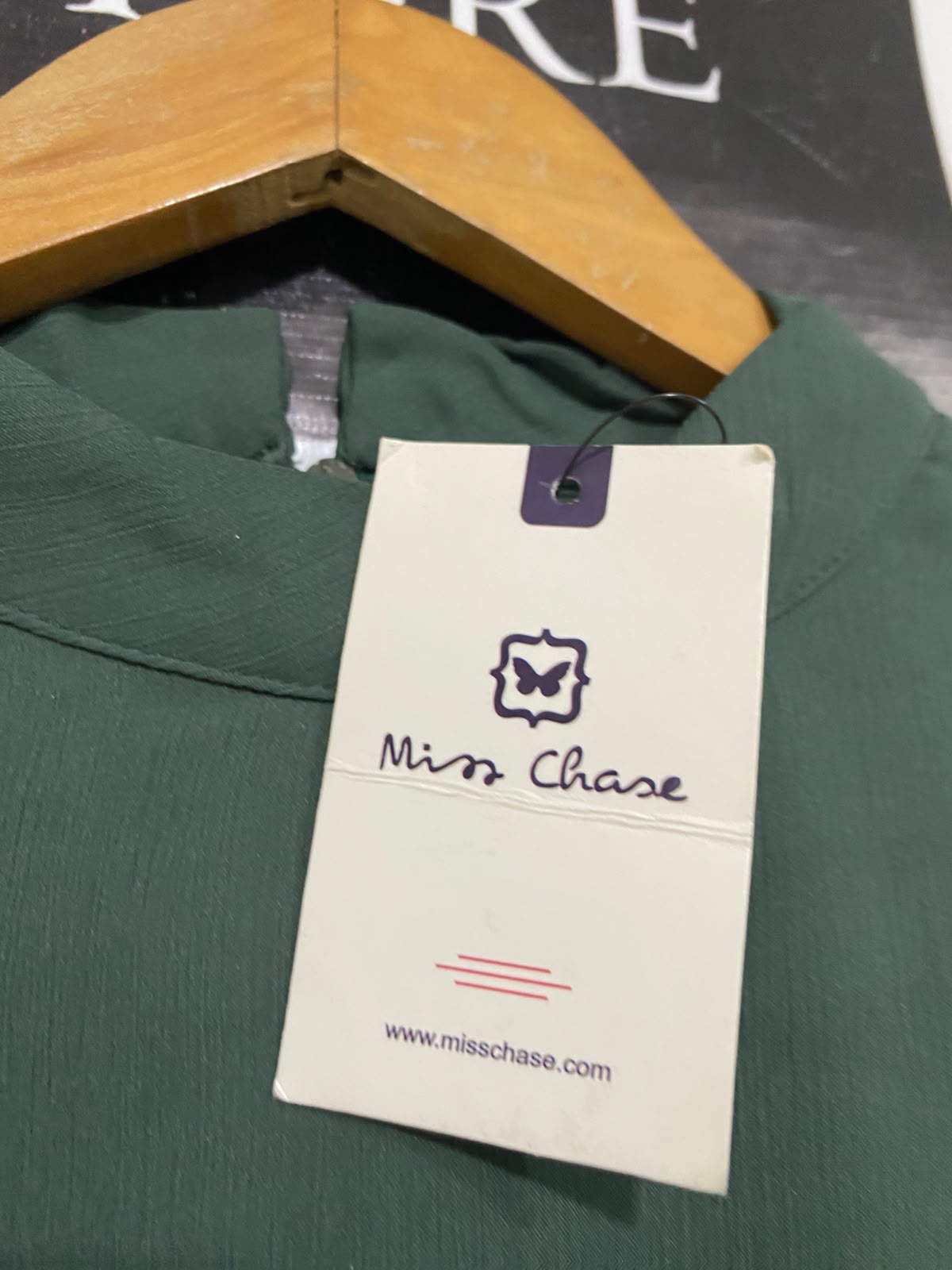 MISS CHASE |M| BUST 19| A50| DARK GREEN COLD-SHOULDER MOCK-NECK TECHNICAL UTILITY DRESS