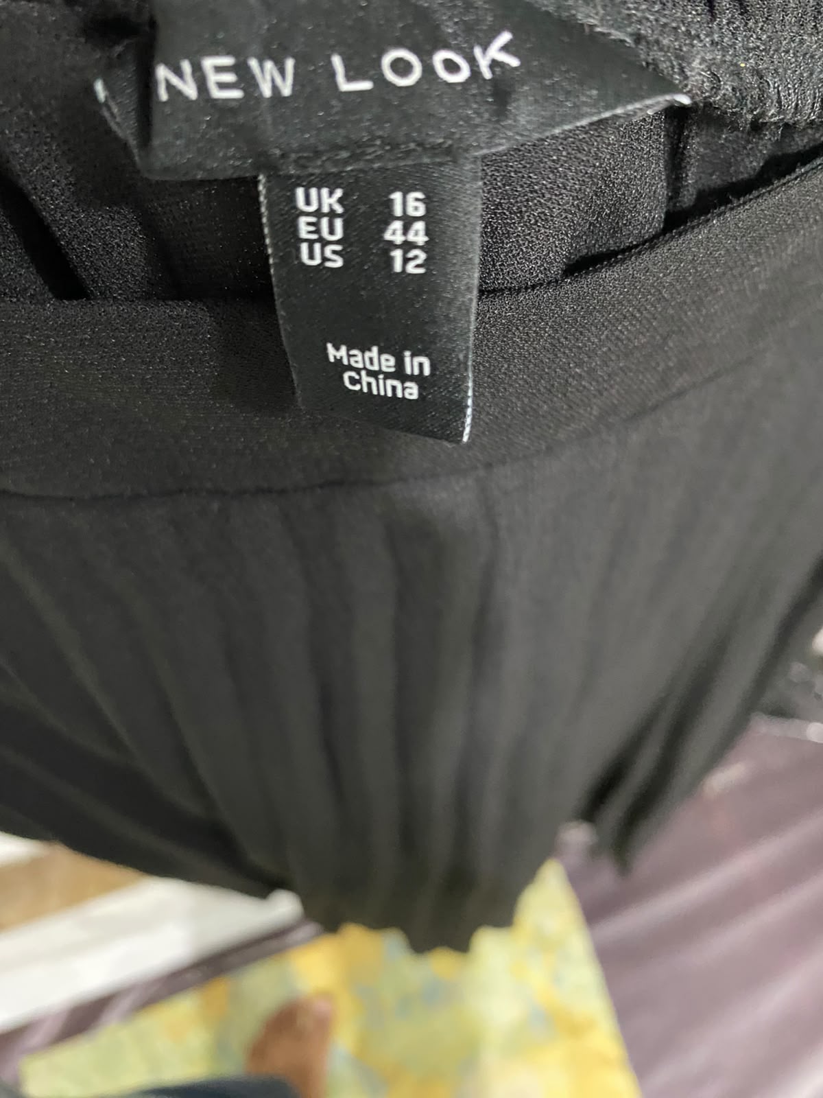 NEW LOOK |XL| WAIST 33| A49| BLACK PLEATED TECHNICAL UTILITY MIDI SKIRT