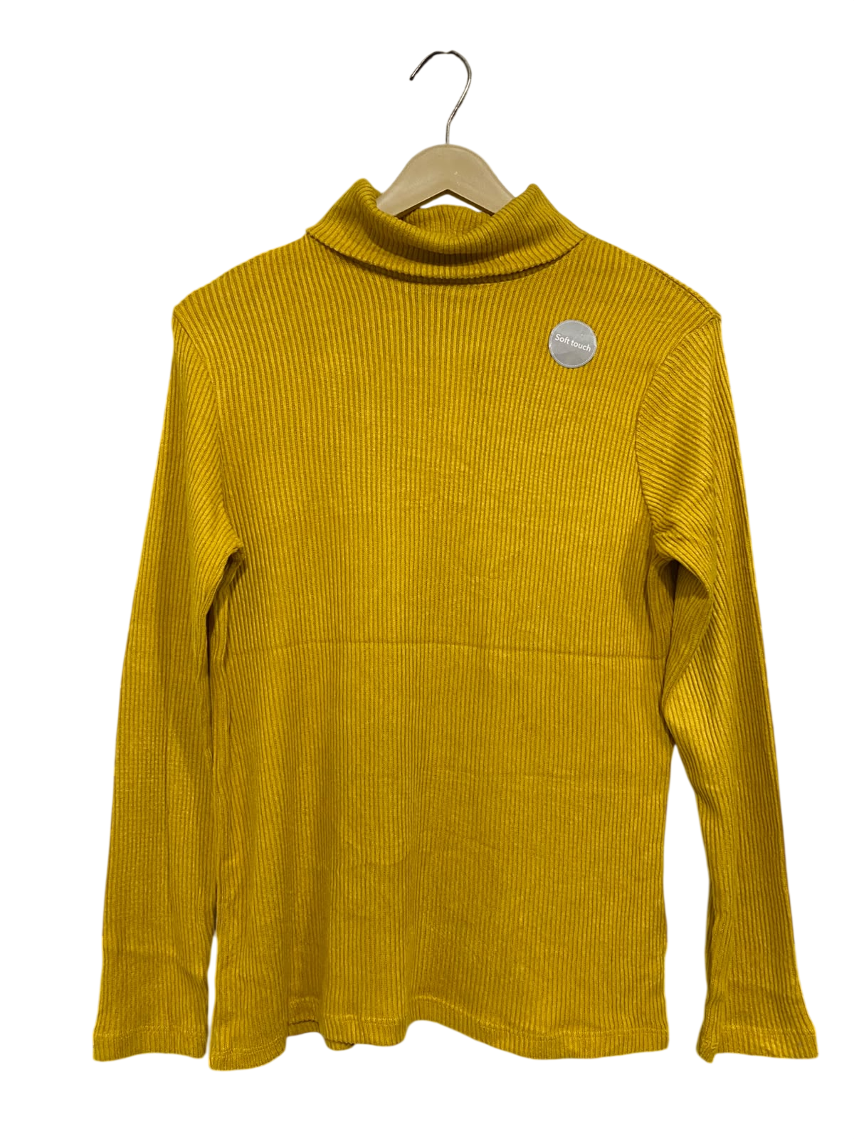 GEORGE |M| BUST 18| A51| MUSTARD YELLOW RIBBED TURTLENECK TECHNICAL UTILITY SWEATER