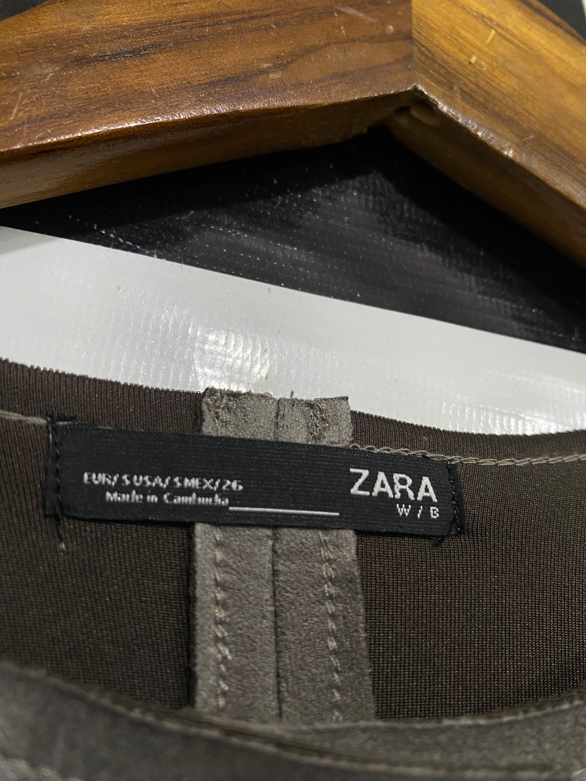 ZARA |S| BUST 20| A52| GREY SUEDE-EFFECT SNAP-FRONT TECHNICAL UTILITY COAT