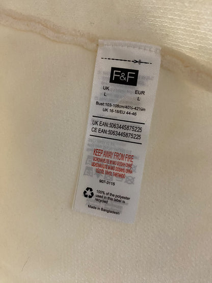 F&F |L| BUST 20| A52| CREAM GOLD-BUTTON SLEEVELESS TECHNICAL UTILITY VEST TOP