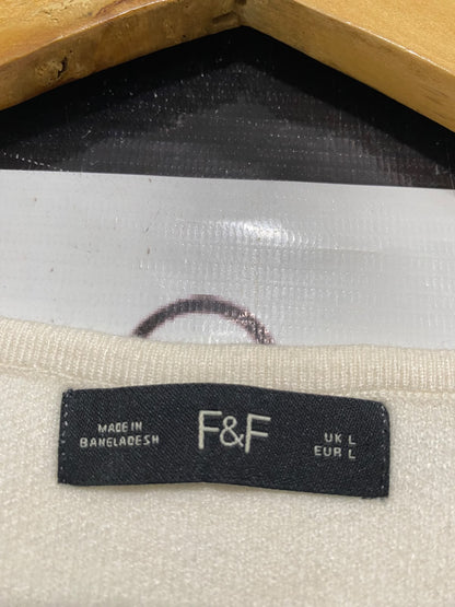 F&F |L| BUST 20| A52| CREAM GOLD-BUTTON SLEEVELESS TECHNICAL UTILITY VEST TOP