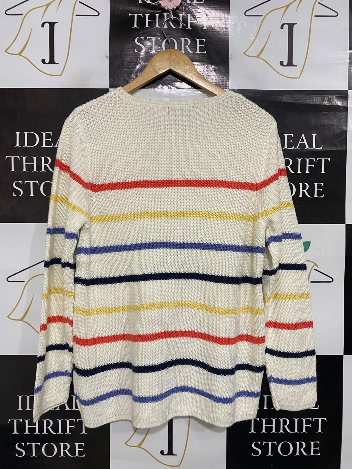 F&F |L| BUST 19| A52| MULTI-STRIPE CREW-NECK TECHNICAL UTILITY SWEATER