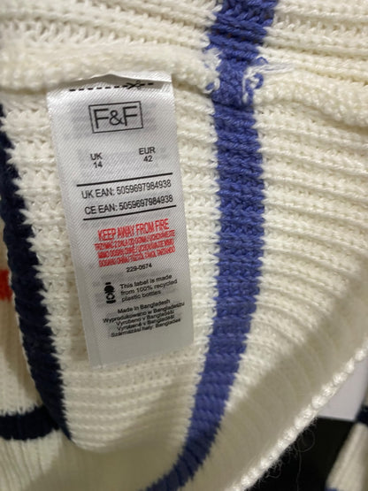 F&F |L| BUST 19| A52| MULTI-STRIPE CREW-NECK TECHNICAL UTILITY SWEATER