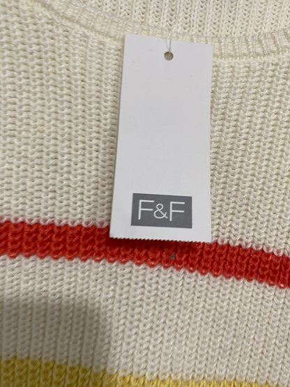 F&F |L| BUST 19| A52| MULTI-STRIPE CREW-NECK TECHNICAL UTILITY SWEATER
