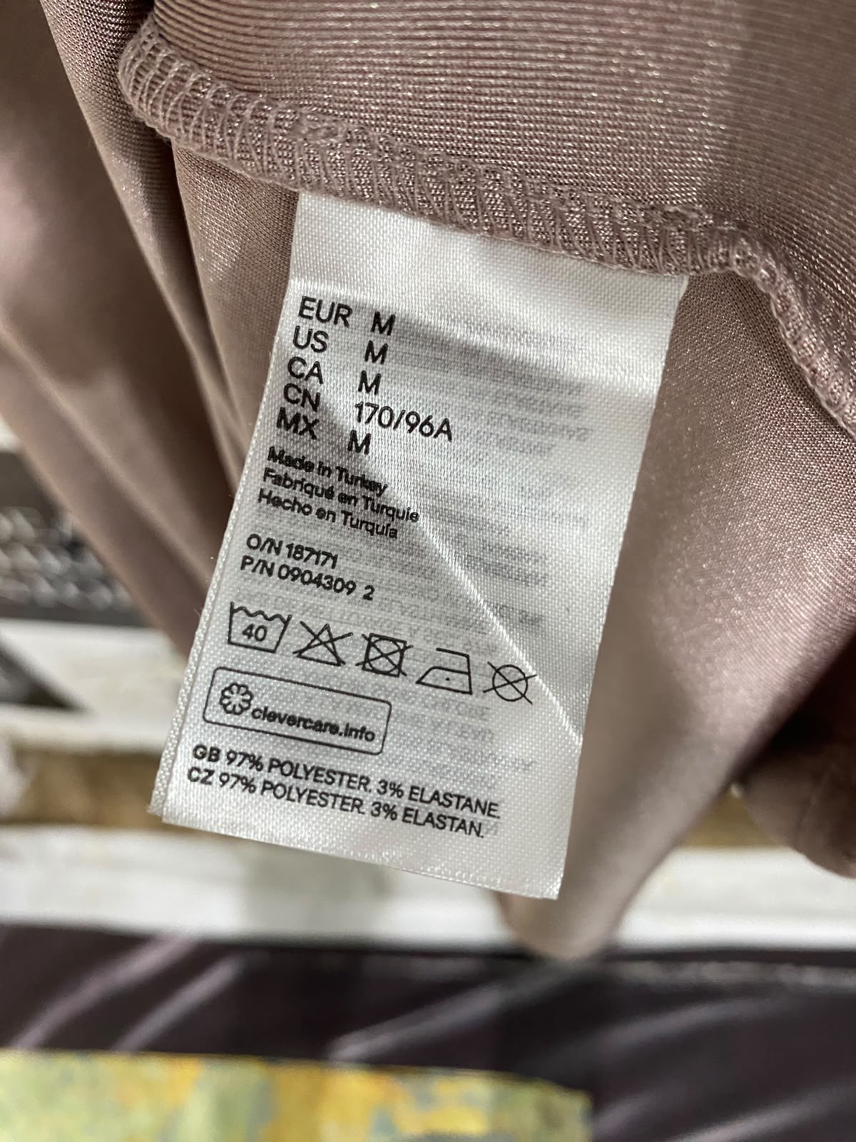 H&M |M| BUST 15| A52| MAUVE SHIMMER V-NECK TECHNICAL UTILITY MAXI DRESS