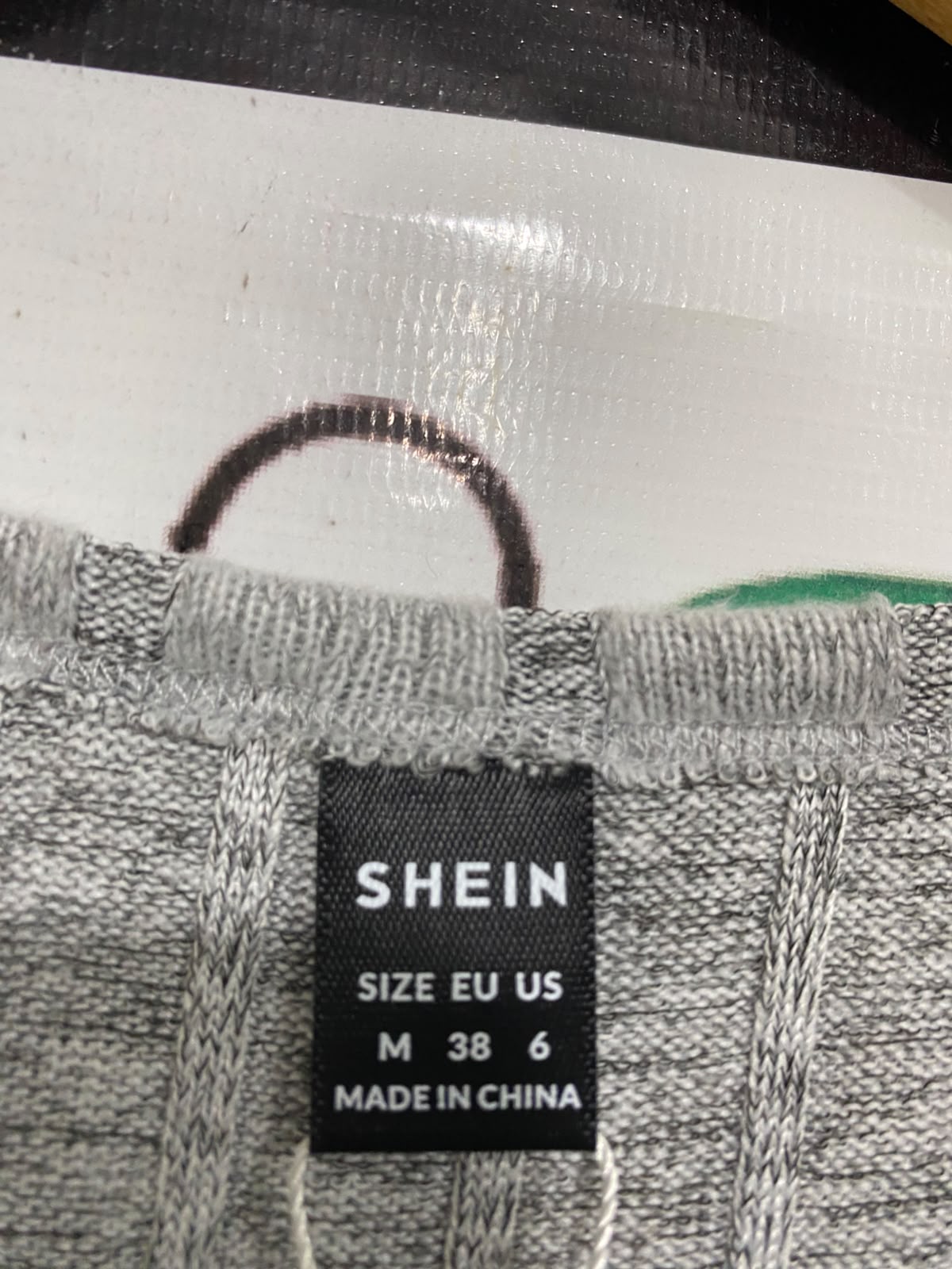 SHEIN |M| BUST 14| A51| GREY RIBBED SCOOP-NECK TECHNICAL UTILITY MIDI DRESS