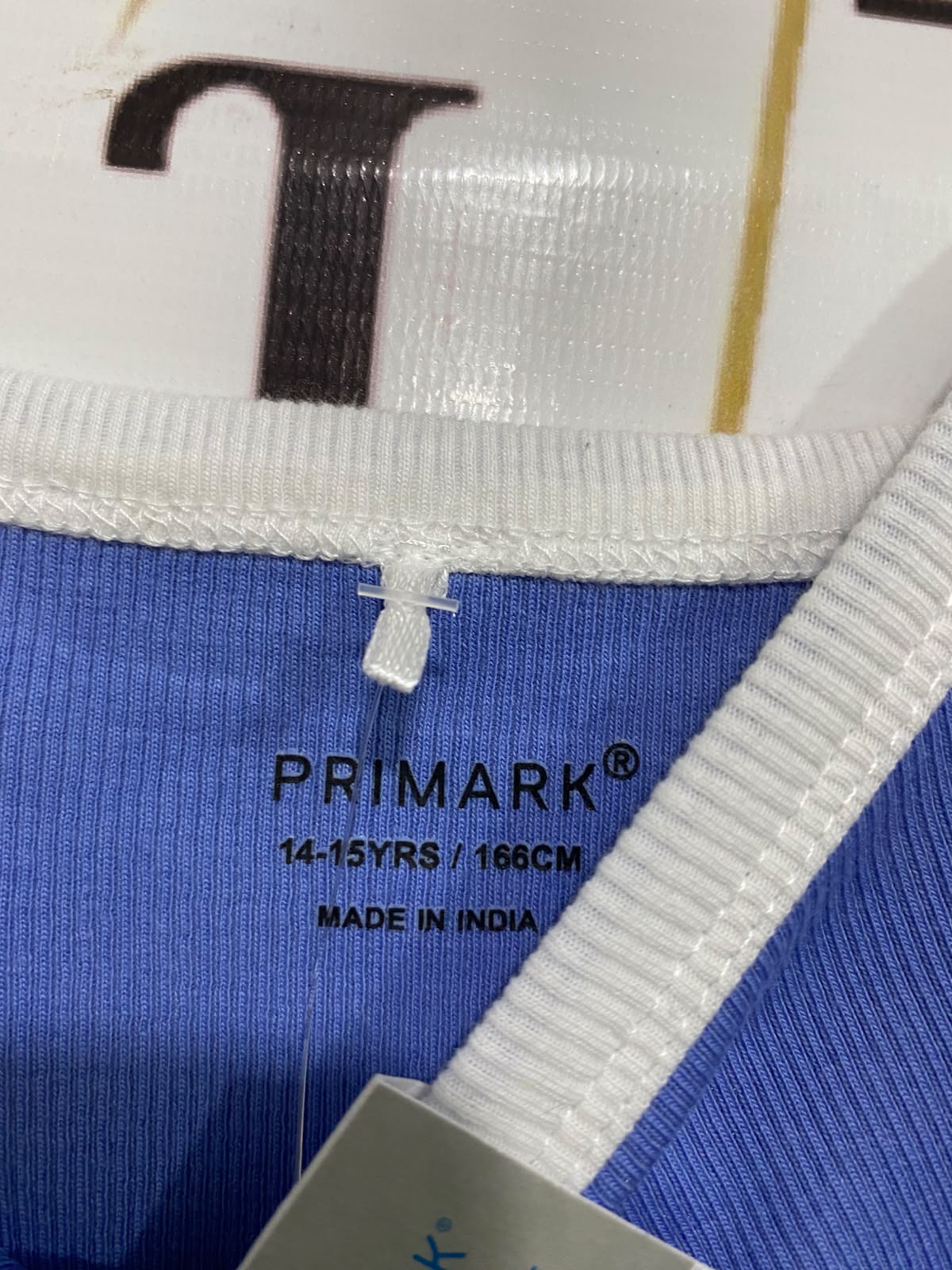 PRIMARK |XS| BUST 16| A51| BLUE-AND-WHITE CONTRAST-TRIM TECHNICAL UTILITY CAMI DRESS