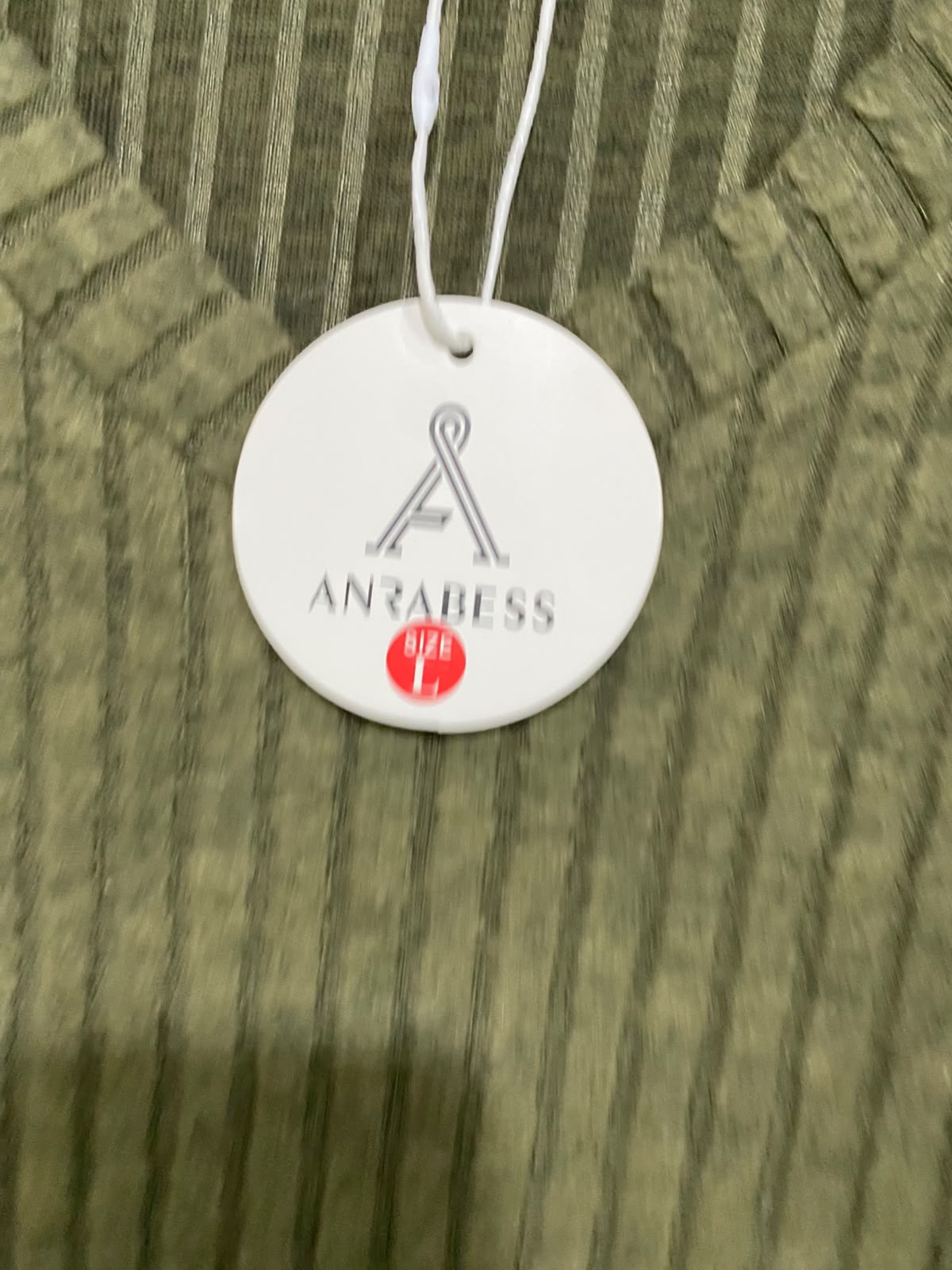 ANRABESS |L| BUST 22| A51| OLIVE GREEN V-NECK RIBBED TECHNICAL UTILITY PULLOVER SWEATER
