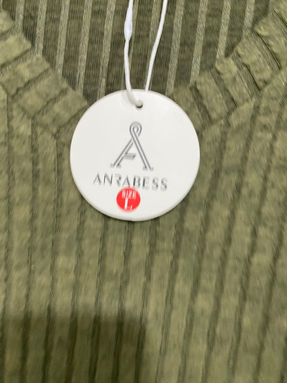 ANRABESS |L| BUST 22| A51| OLIVE GREEN V-NECK RIBBED TECHNICAL UTILITY PULLOVER SWEATER