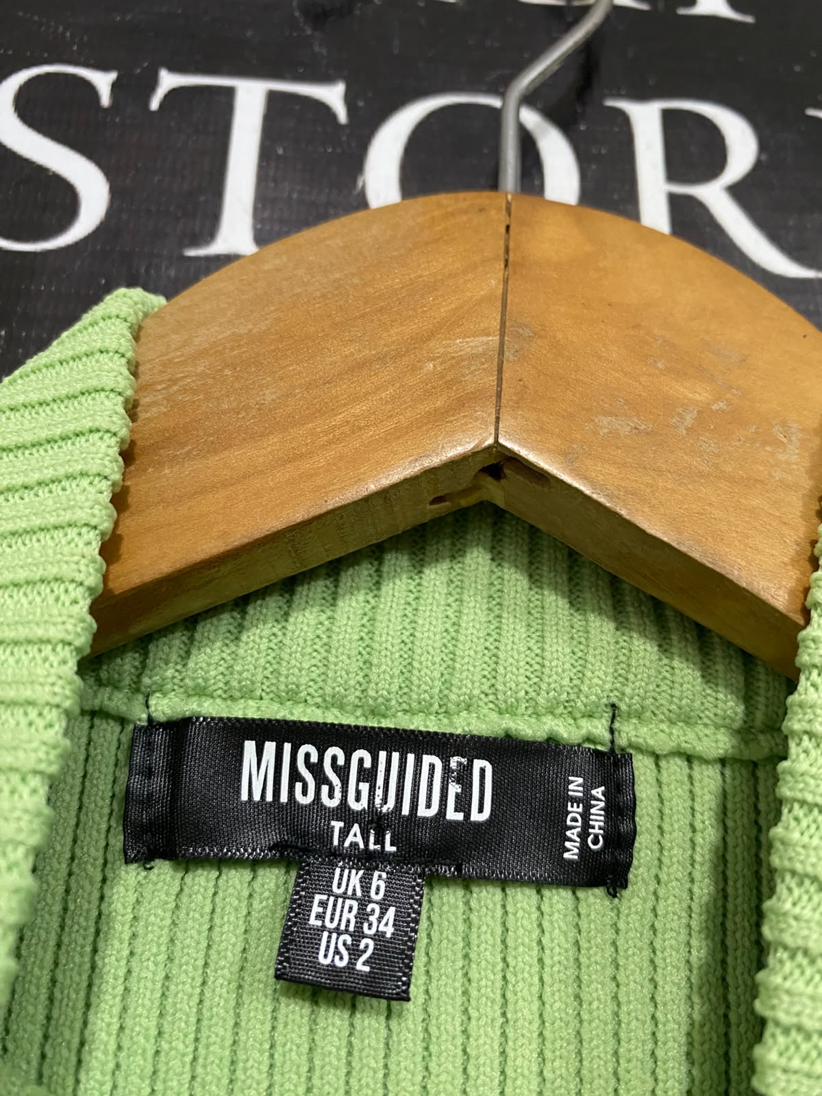 MISSGUIDED |S| BUST 13| A51| PISTACHIO GREEN FULL-ZIP RIBBED TECHNICAL UTILITY CARDIGAN