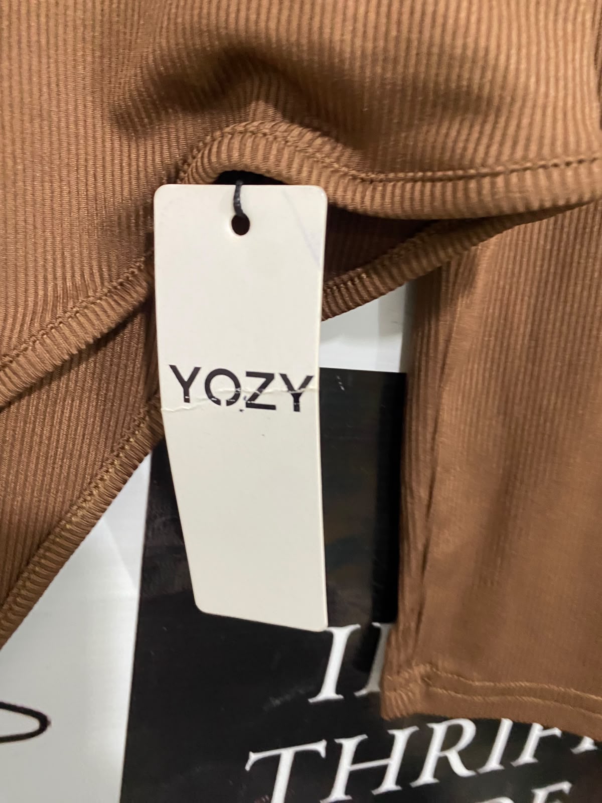 YOZY |XL| A51| BROWN RIBBED SCOOP-NECK BODYSUIT AND WIDE-LEG PANTS TECHNICAL UTILITY SET