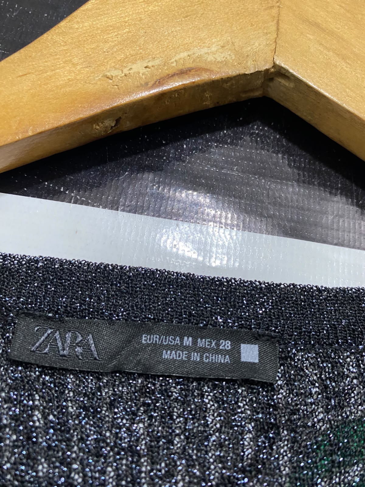 ZARA |M| BUST 15| A51|  CHARCOAL SHIMMER BUTTON-UP TECHNICAL UTILITY CARDIGAN