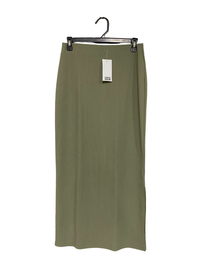 F&F |S| WAIST 26| A52| OLIVE GREEN F&F HIGH-WAIST TECHNICAL UTILITY MIDI SKIRT