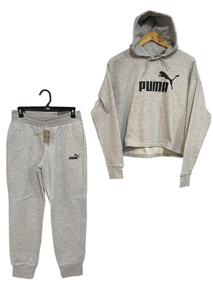 PUMA |M| A53| GREY PUMA LOGO HOODIE AND JOGGER TECHNICAL UTILITY TRACKSUIT
