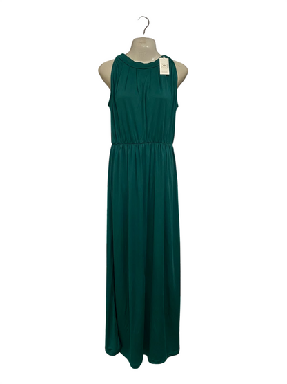 KOH KOH |M| BUST 18| A53| EMERALD GREEN SLEEVELESS TECHNICAL UTILITY MAXI DRESS