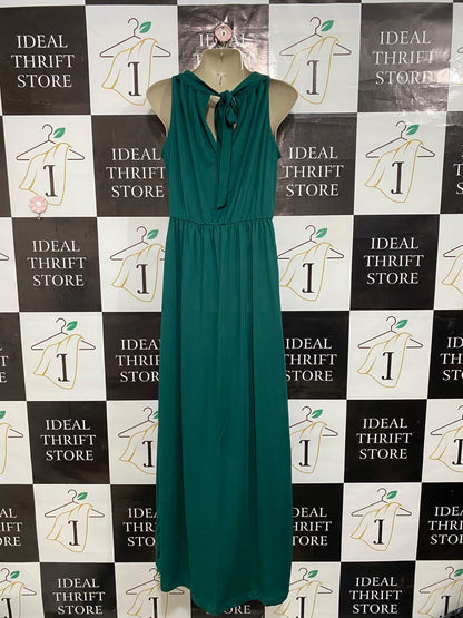 KOH KOH |M| BUST 18| A53| EMERALD GREEN SLEEVELESS TECHNICAL UTILITY MAXI DRESS