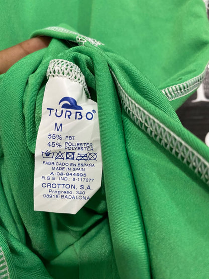 TURBO |M| BUST 12| A53| GREEN TURBO CREW-NECK TECHNICAL UTILITY SWIMSUIT
