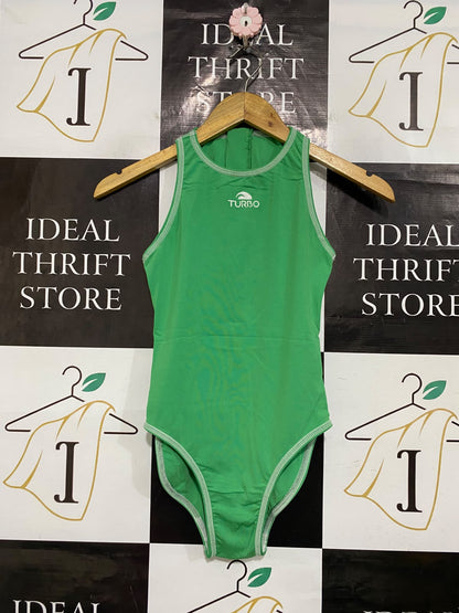 TURBO |M| BUST 12| A53| GREEN TURBO CREW-NECK TECHNICAL UTILITY SWIMSUIT
