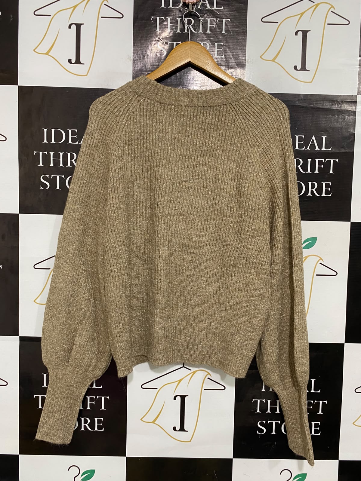 TULAROSA |M| BUST 22| A53| CAMEL METALLIC-BLEND CREW-NECK TECHNICAL UTILITY SWEATER