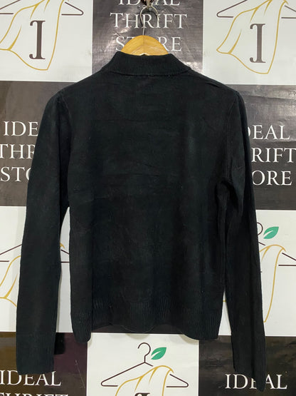 NONI B |L| BUST 19| A53| MOCK-NECK STUDDED TECHNICAL UTILITY SWEATER