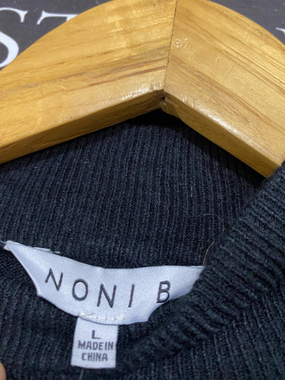 NONI B |L| BUST 19| A53| MOCK-NECK STUDDED TECHNICAL UTILITY SWEATER