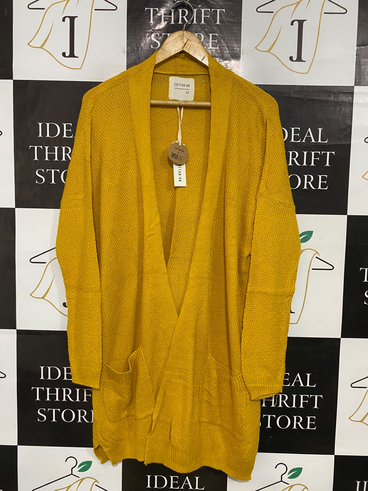 COTTON ON |S| BUST 27| A53| OPEN-FRONT TECHNICAL UTILITY LONG CARDIGAN