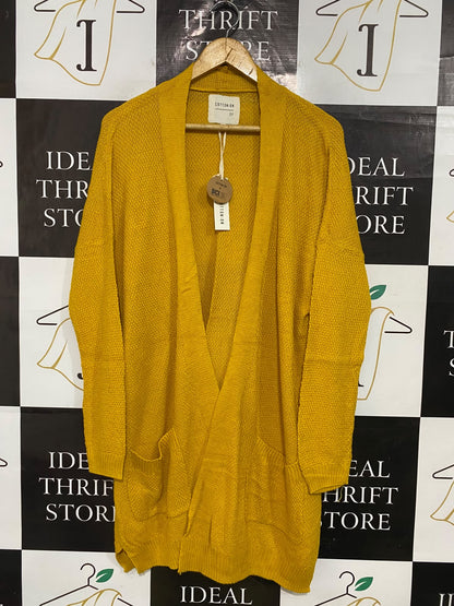 COTTON ON |S| BUST 27| A53| OPEN-FRONT TECHNICAL UTILITY LONG CARDIGAN