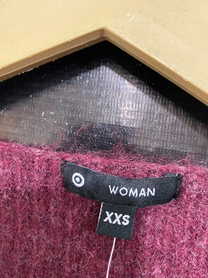 TARGET WOMAN |XS| BUST 20| A53| BURGUNDY MARLED V-NECK TARGET WOMAN TECHNICAL UTILITY SWEATER