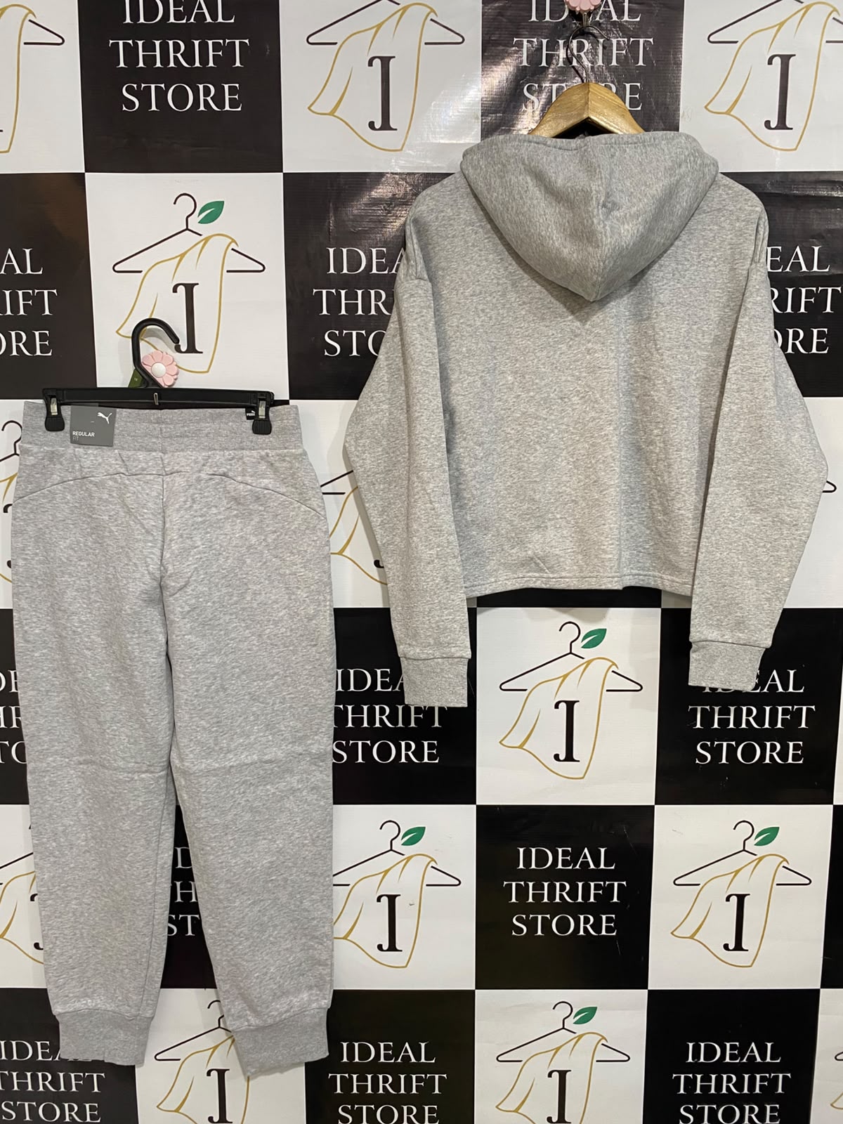 PUMA |M| A53| GREY PUMA LOGO HOODIE AND JOGGER TECHNICAL UTILITY TRACKSUIT